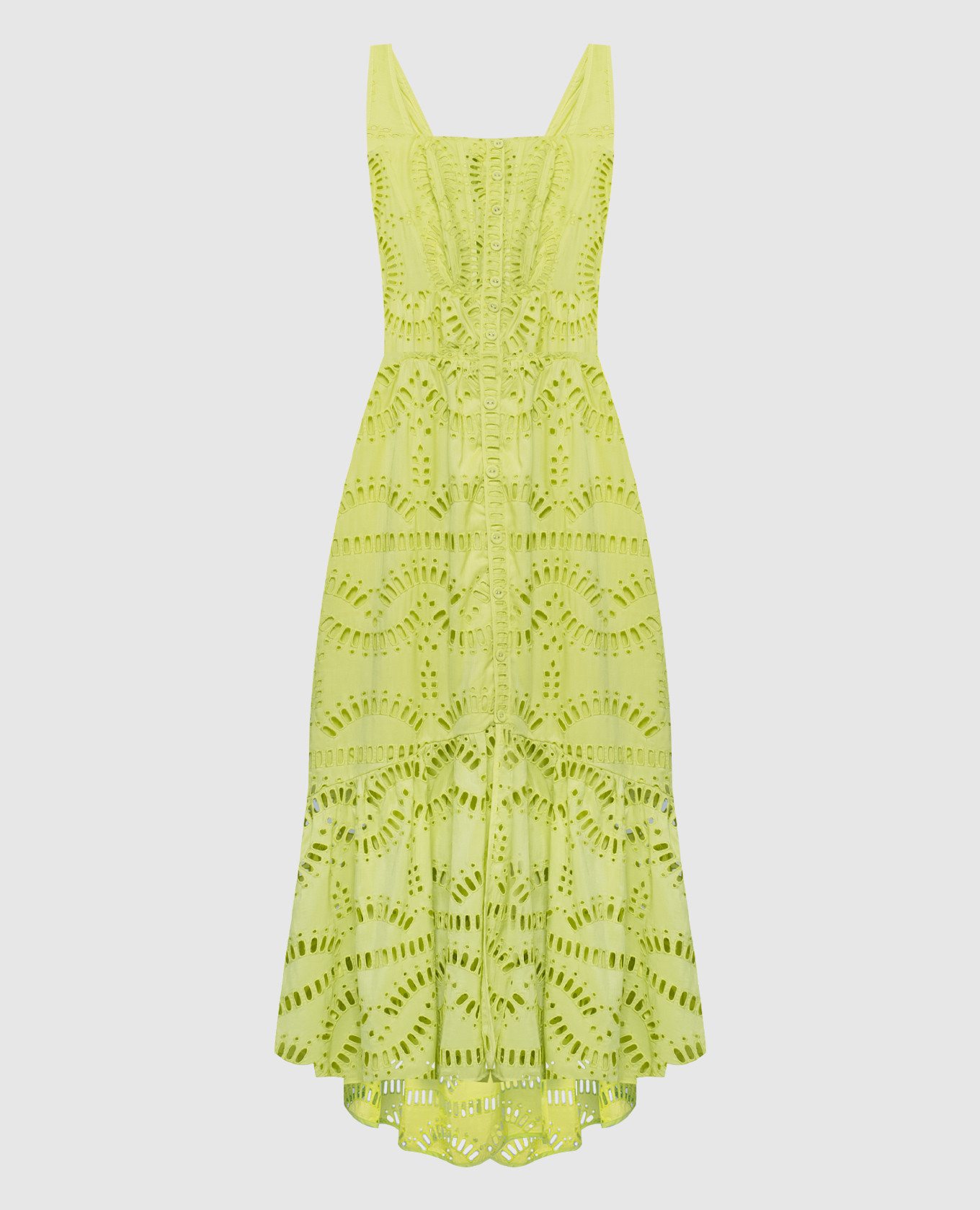 

Nyssi yellow shirt dress with broderie embroidery Charo Ruiz