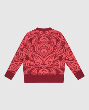 Etro Children's red sweater made of wool in the VENUS pattern GV9P50W00331216