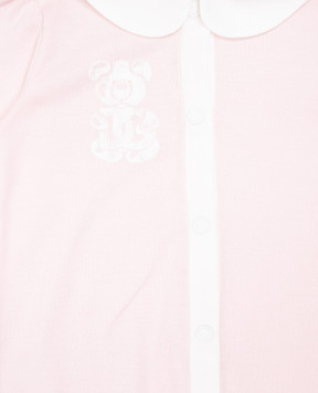 Dolce&Gabbana Baby pink set of jumpsuit, hat and bib with logo L2JO3RG7O1R