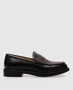 Doucal's Black leather loafers DD8664BRUGUF214