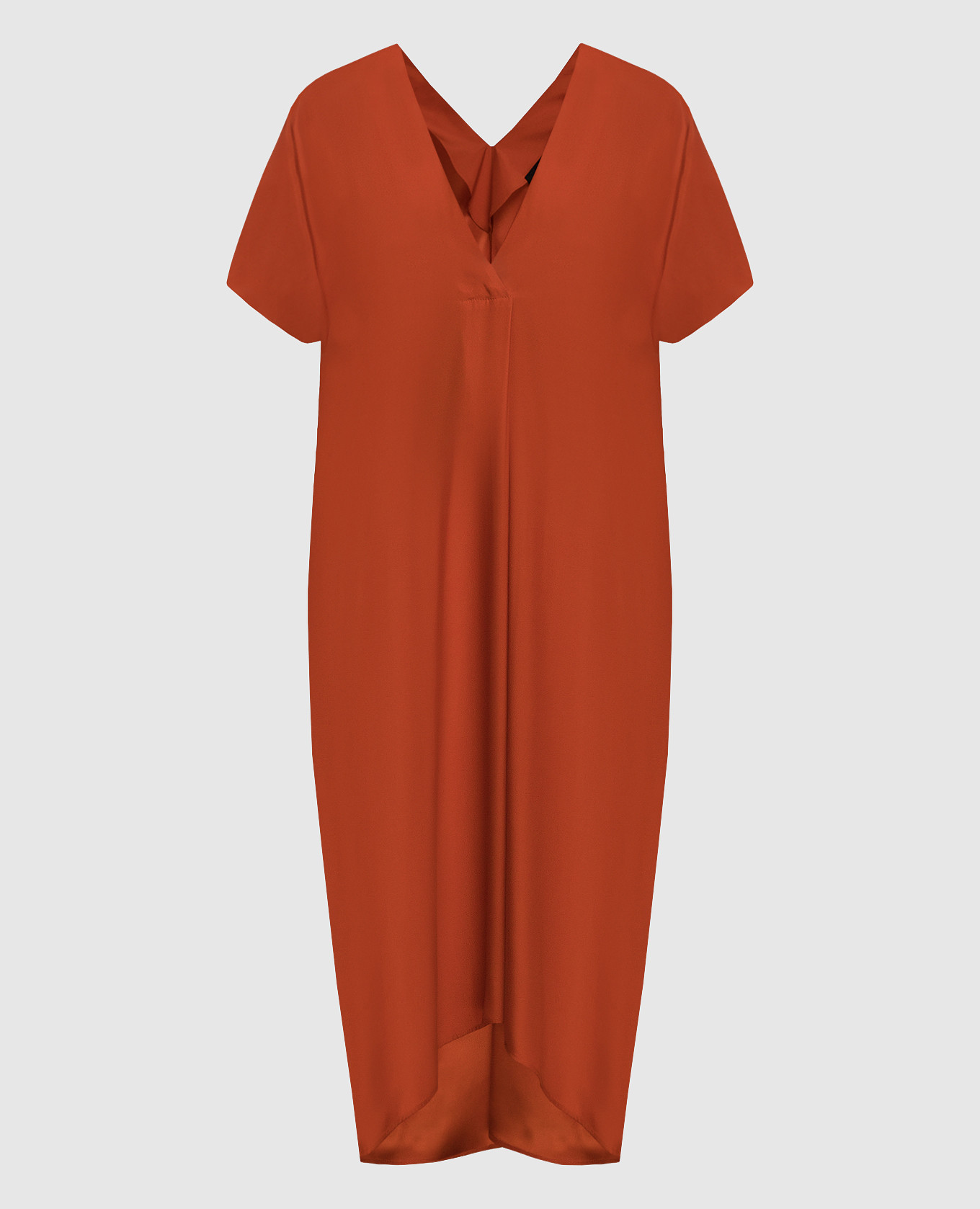

SIMETO orange silk dress with belt Simonetta Ravizza