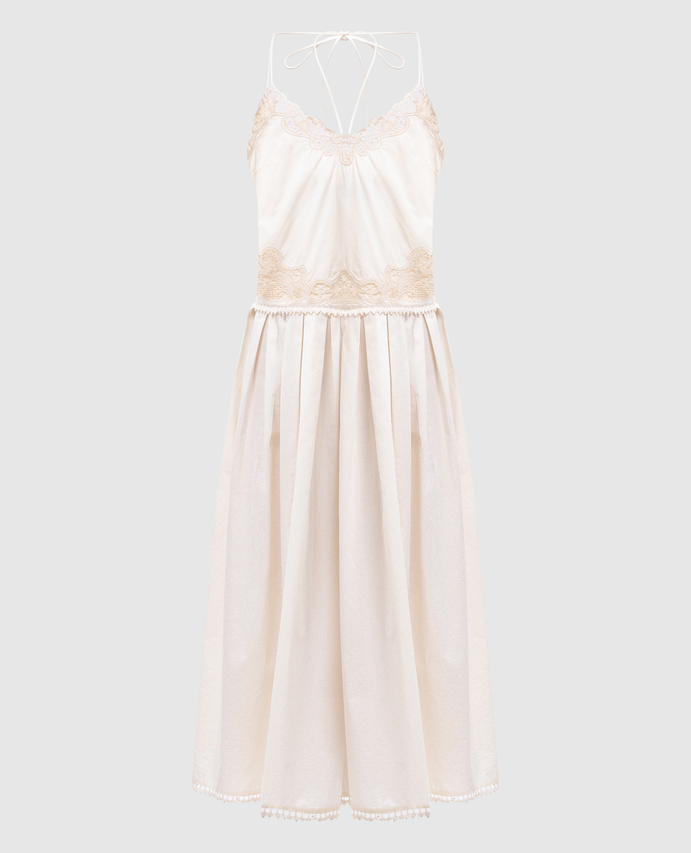 Beige dress with lace Twinset