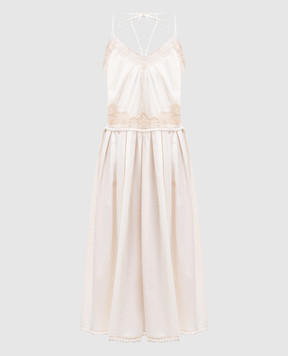 Twinset Beige dress with lace 251TT2160