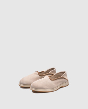 Enrico Mandelli Beige suede loafers DTRENT5722