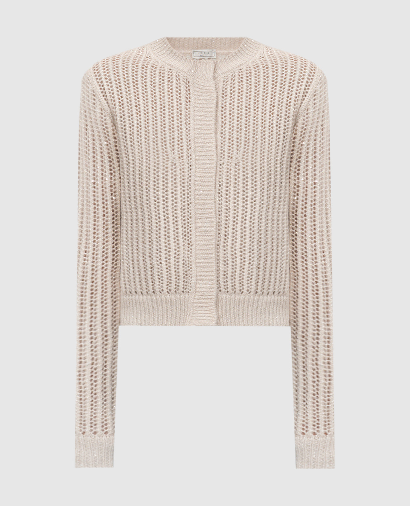 Beige cardigan with wool peserico