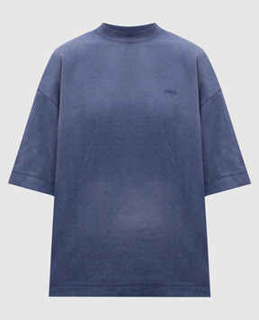 Juun.j Blue T-shirt with embroidered logo JW5242W00R