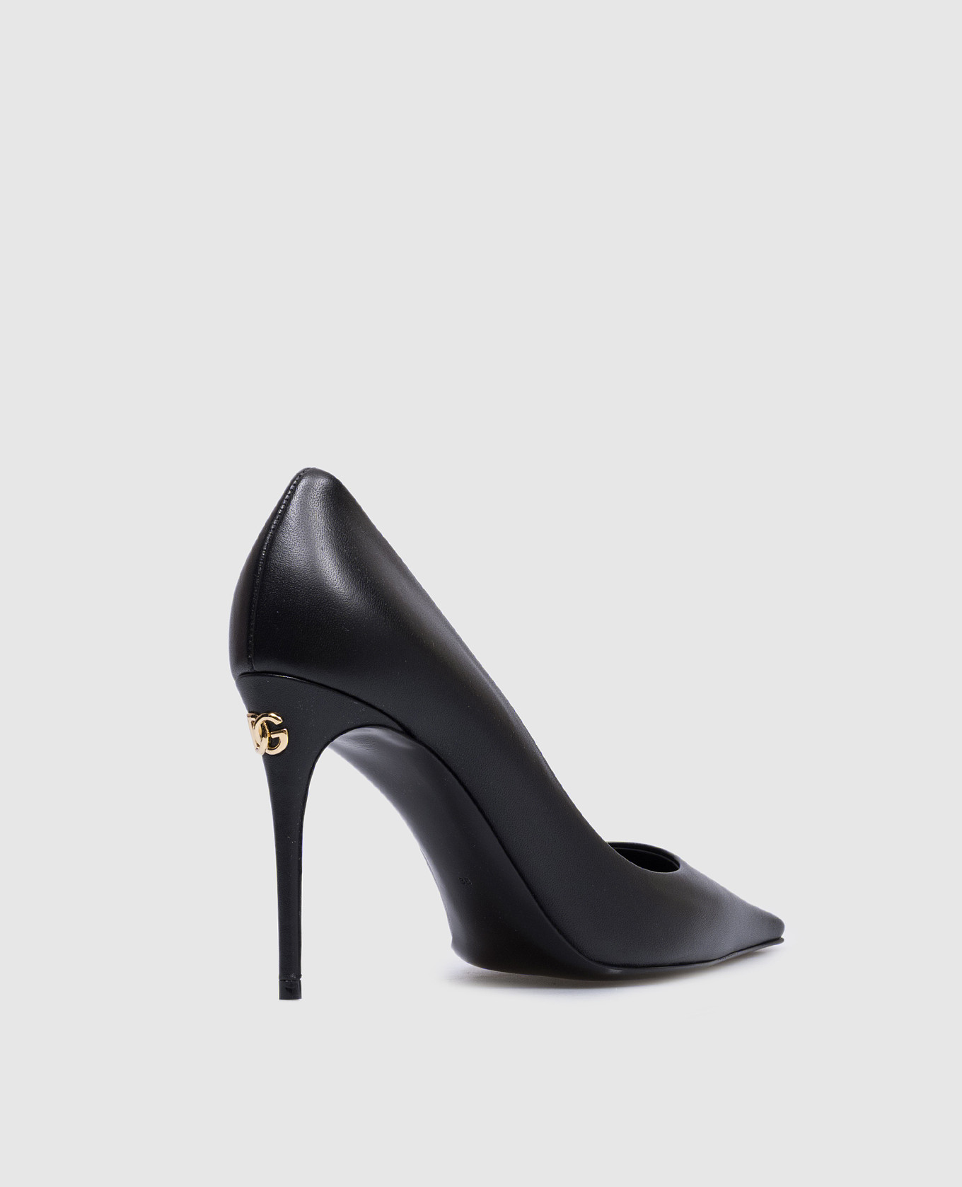 

Black leather pumps with metallic DG logo Dolce&Gabbana