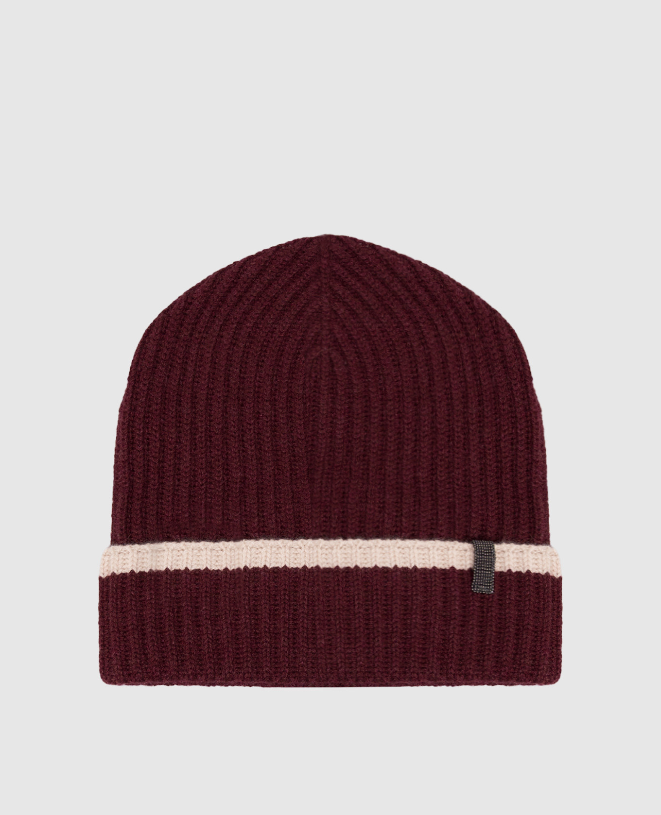 Burgundy cashmere hat Brunello Cucinelli