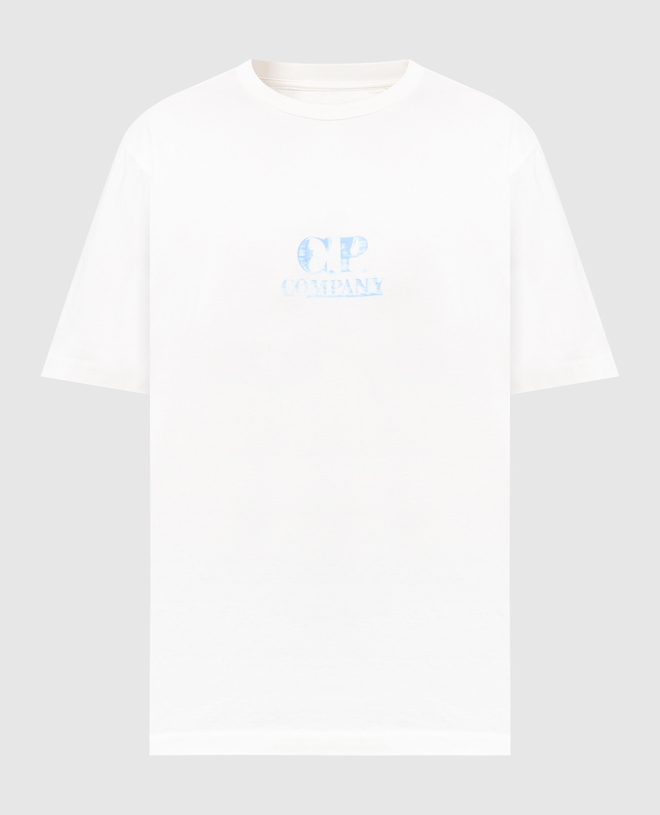 

White T-shirt with contrast logo print C.P. Company