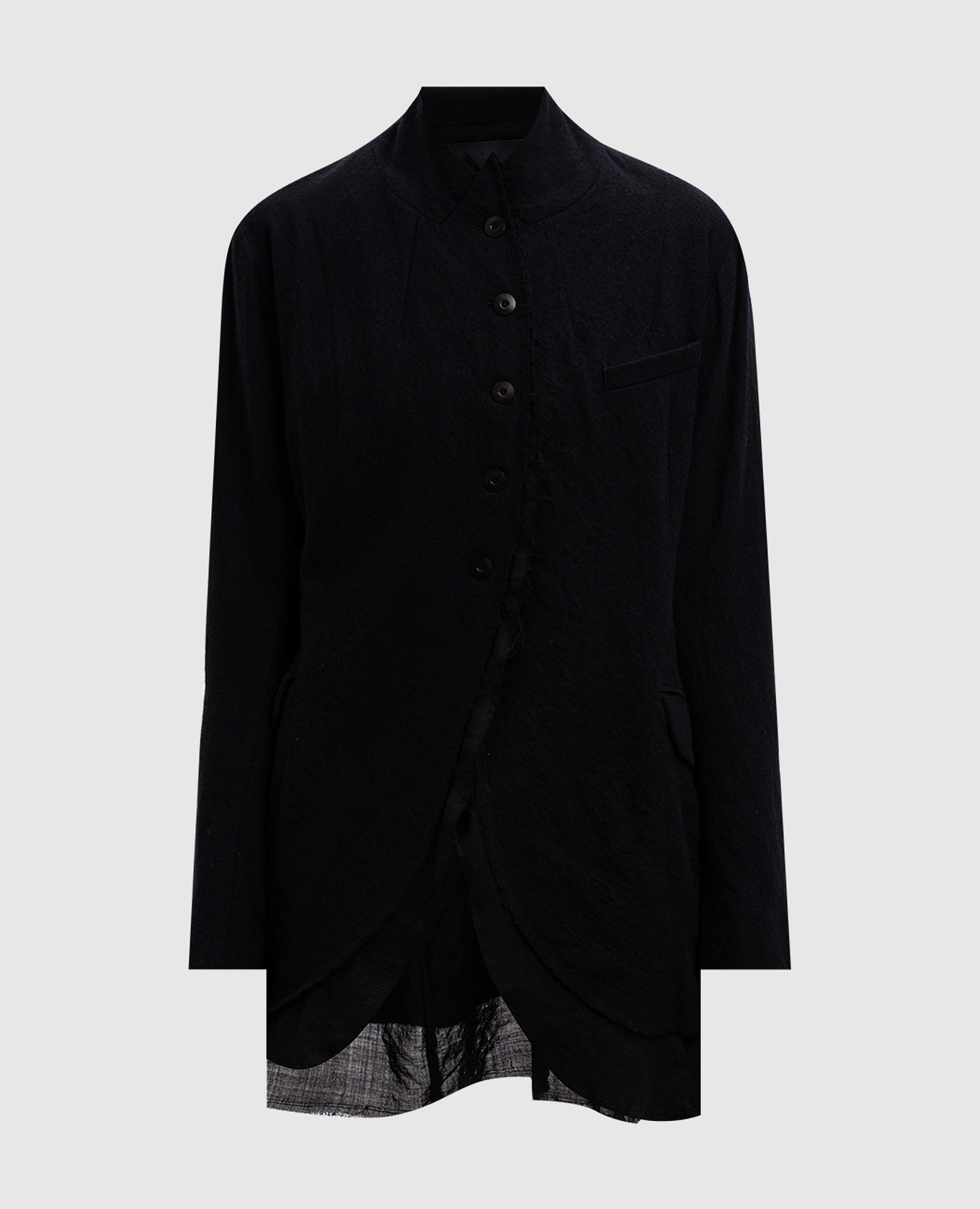 Black jacket with layering effect marc le bihan