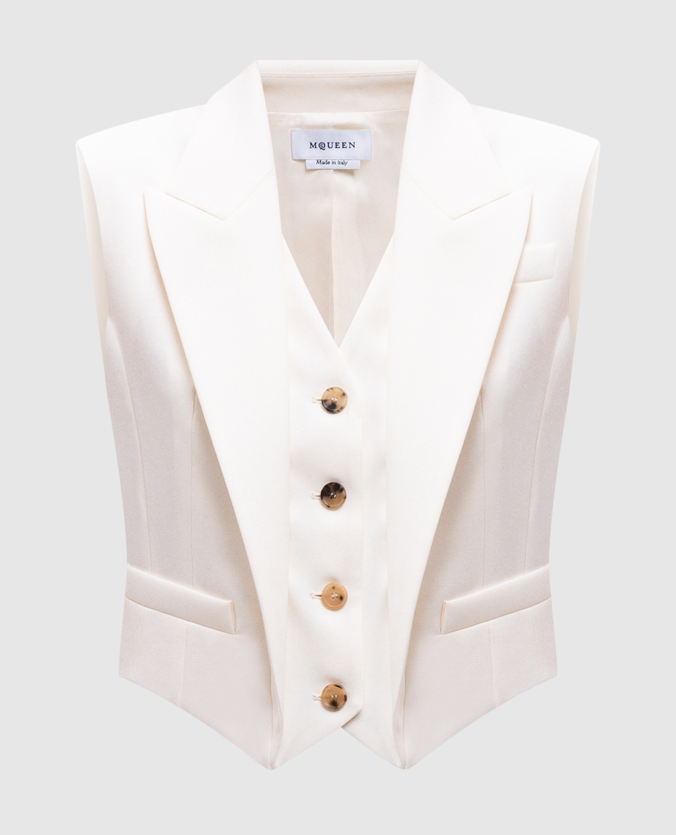 

Beige wool vest Alexander McQueen