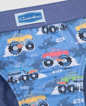 RiminiVeste Gasolino children's blue briefs with a print U3713