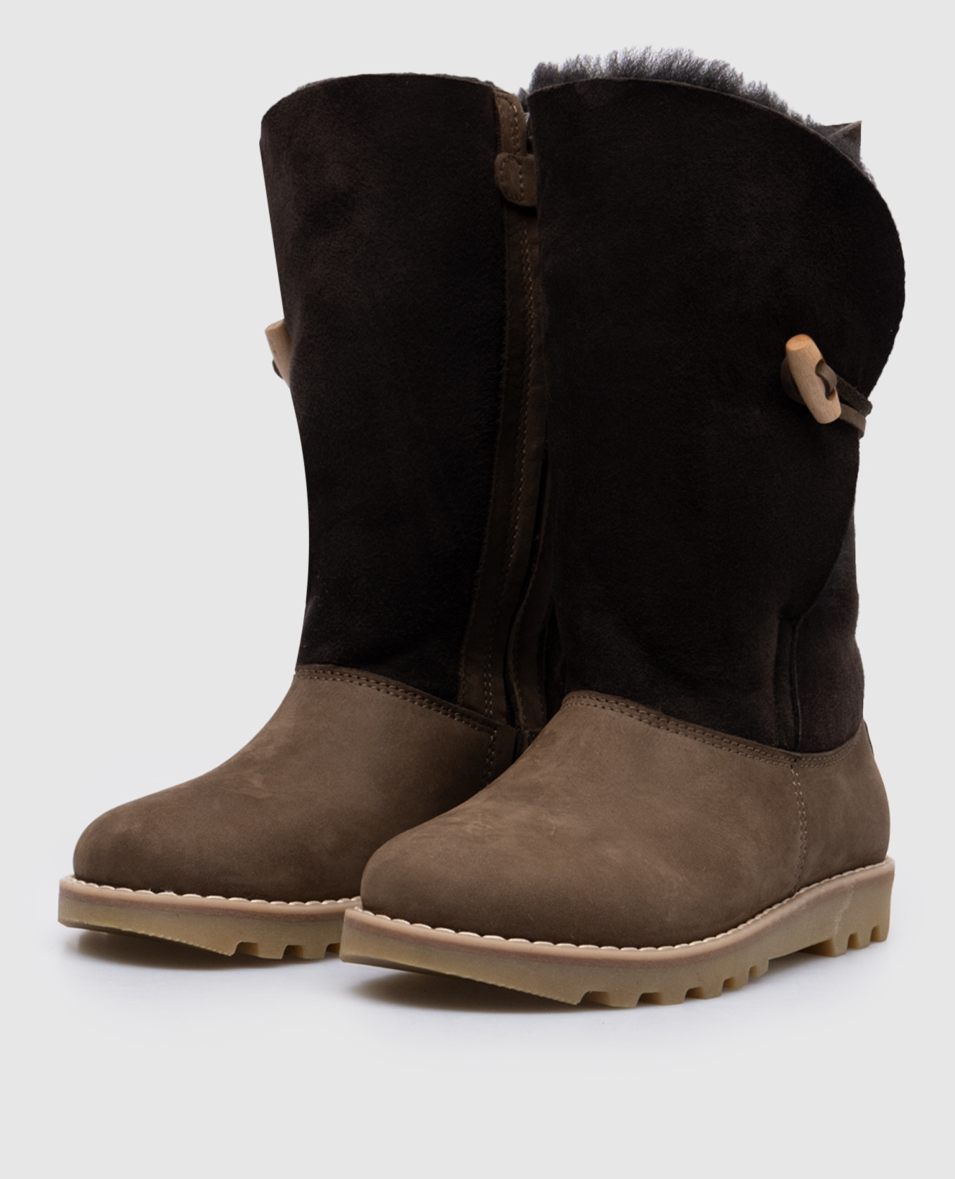 

Children's brown nubuck boots with fur Zecchino D'oro