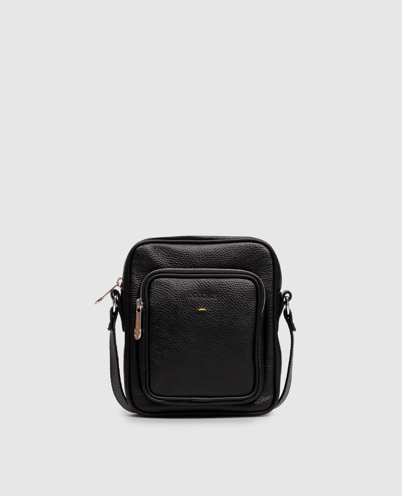 

Black leather bag with logo Doucal's