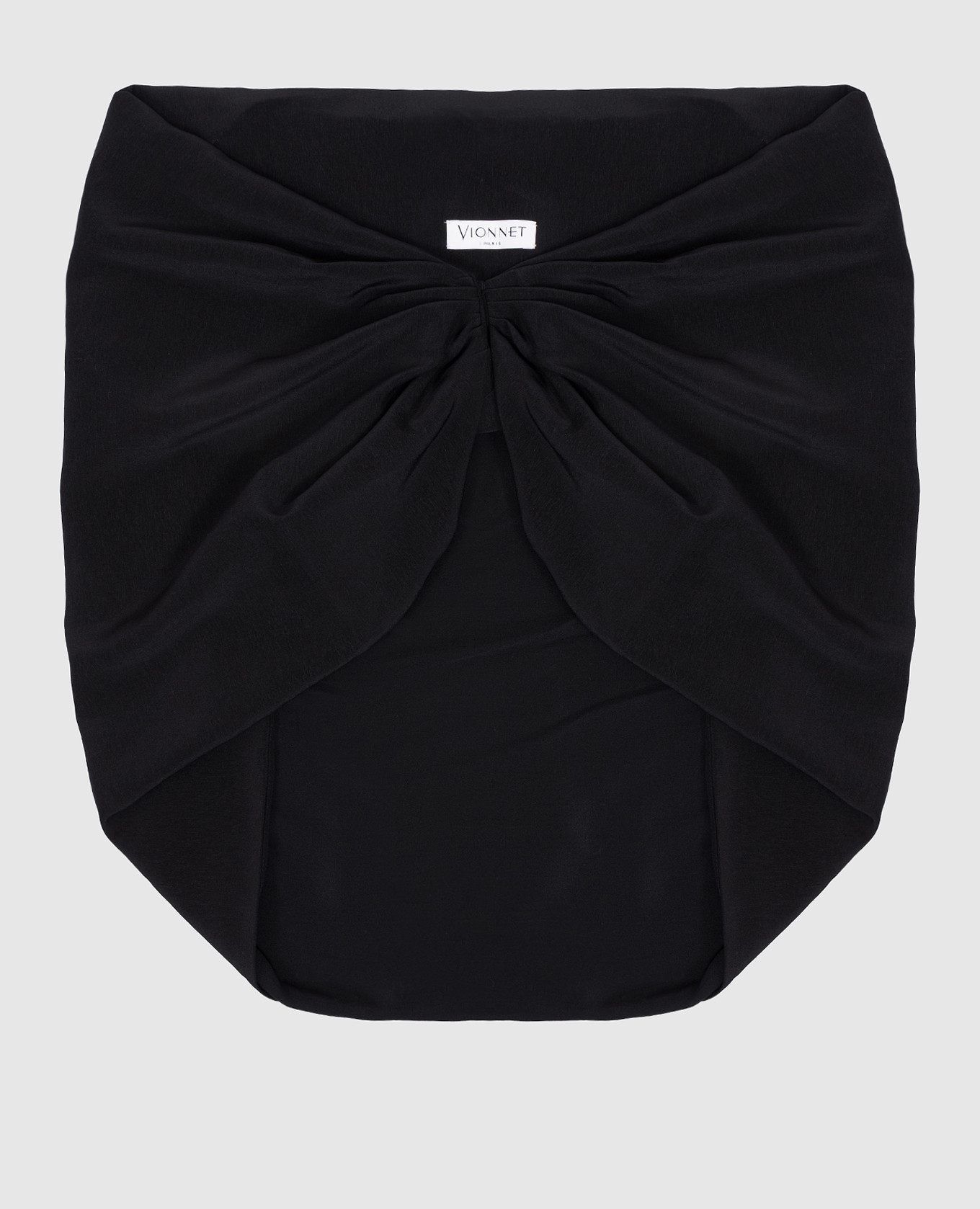 Black draped silk scarf Vionnet