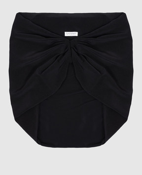 Vionnet Black draped silk scarf ACVAE13009T1169