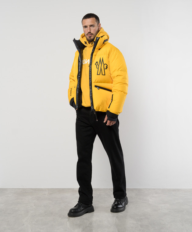 Moncler Grenoble - Yellow down jacket with logo 1A000235399E
