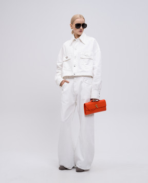 SSHEENA White flared jeans with holes 25SSJADEDS25003