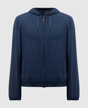 Stefano Ricci Blue wool, silk and linen sports jacket MZJ5100140WKL01L