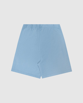 Palm Angels Children's blue shorts with logo print PBCI008S25FLE001412