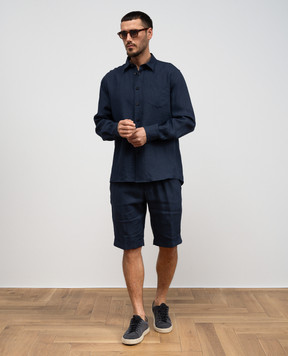 Cashmere&Whiskey Blue linen shirt 0331900195