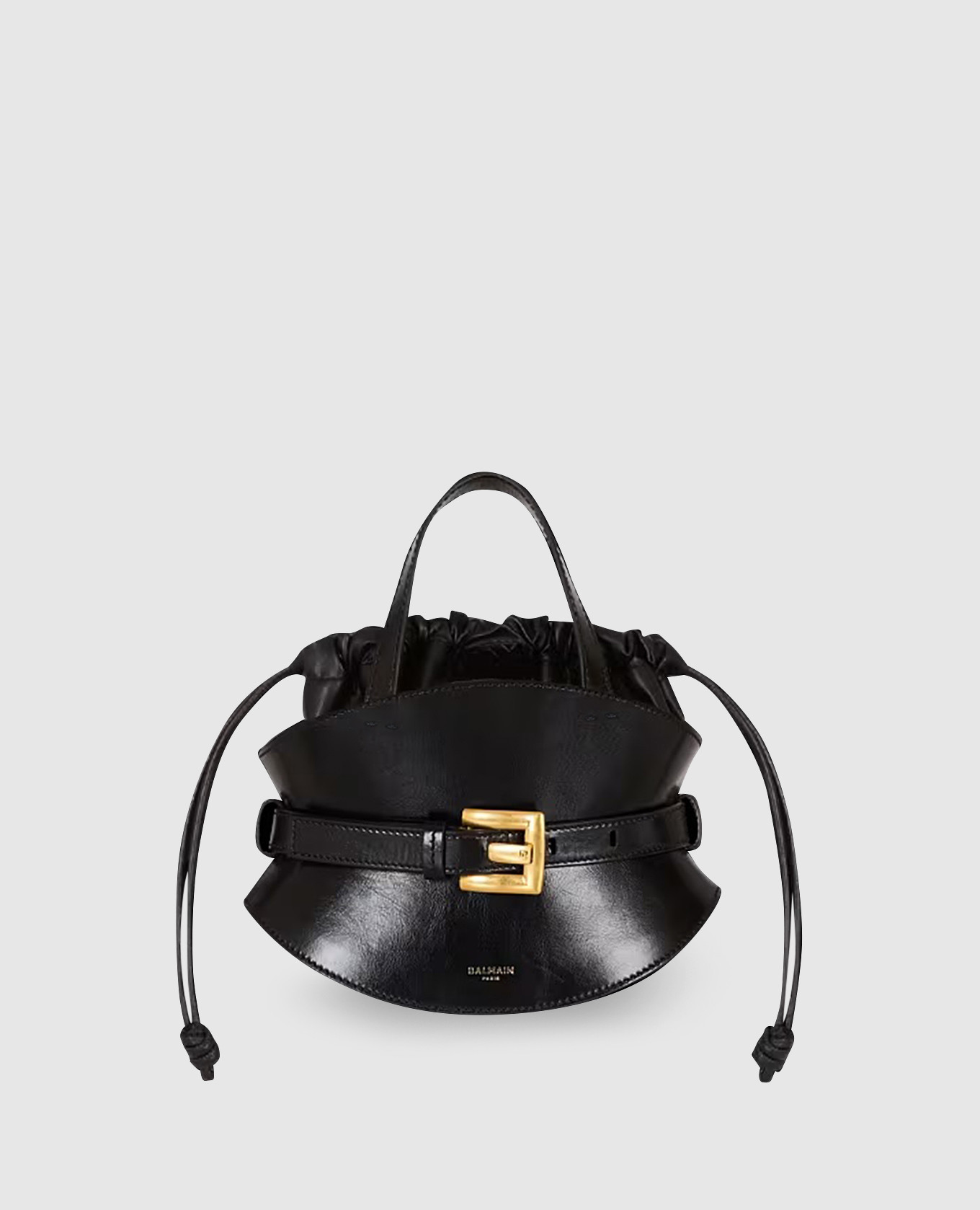 

Black leather Shuffle bag with logo Balmain