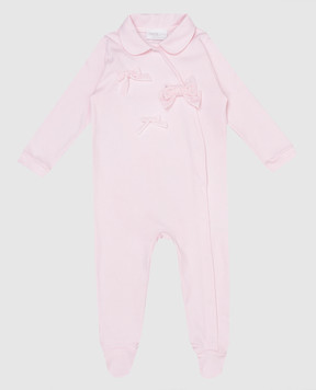 Story Loris Children's pink overalls with bows 63363