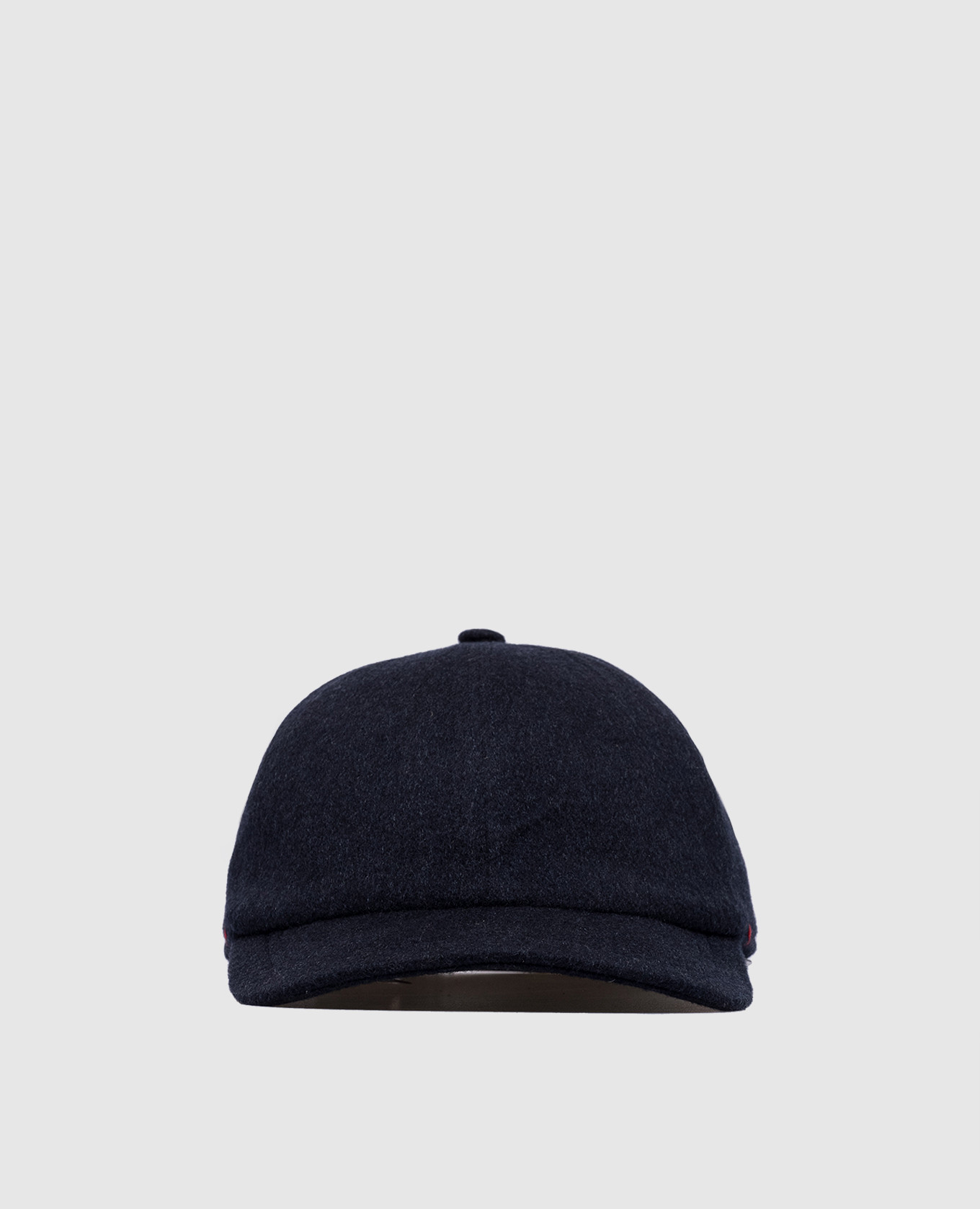 

Blue cashmere cap with logo embroidery ISAIA