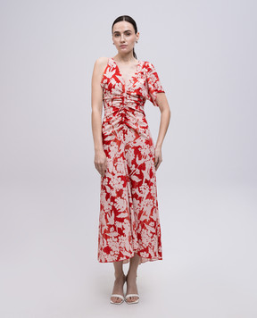 Victoria Beckham Red dress with floral print 1225WDR006362B