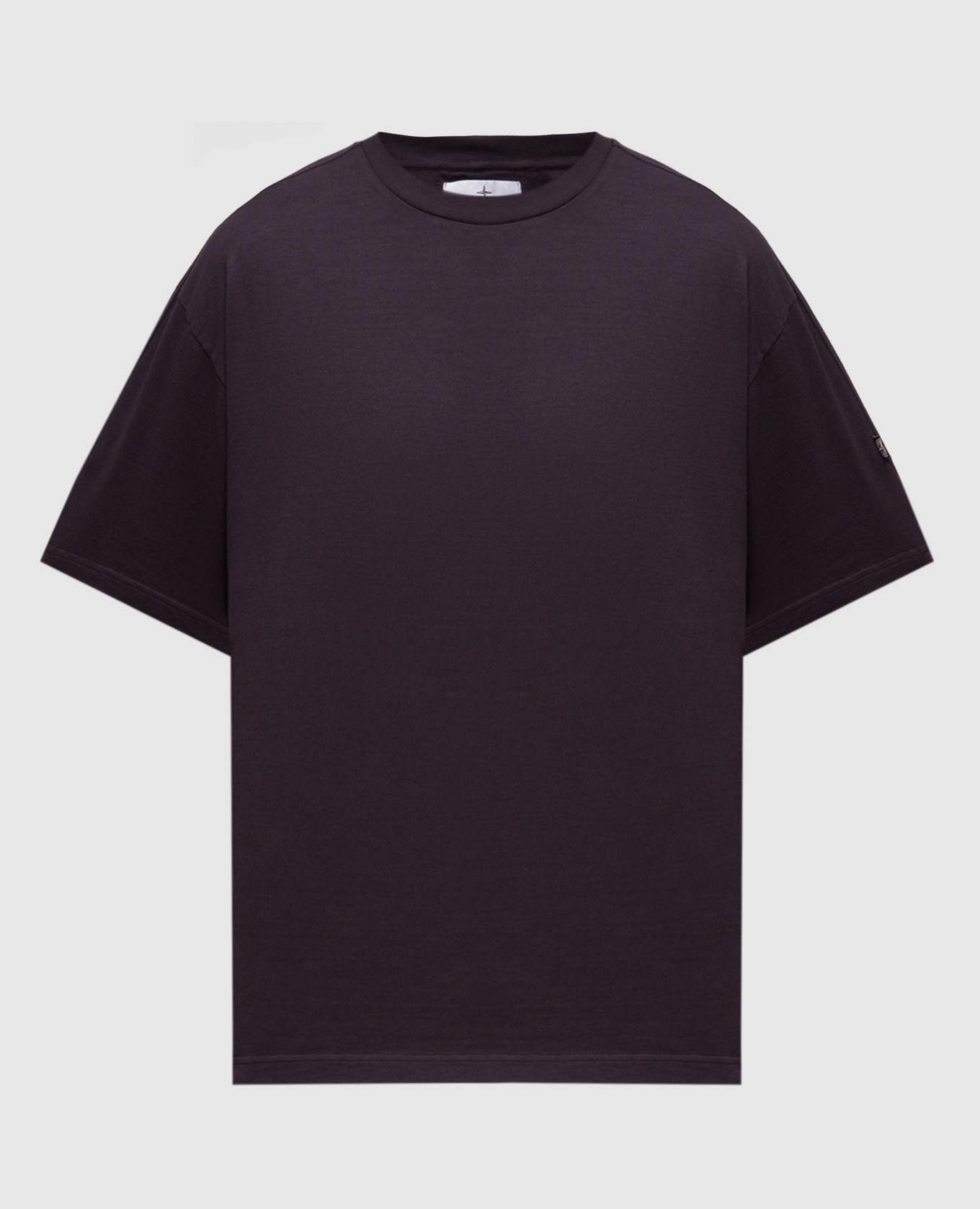 

Purple T-shirt with logo patch Stone Island, Violet