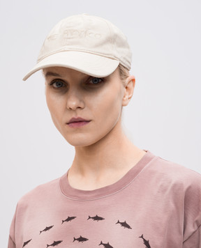 The Attico Beige cap with logo embroidery 250WAC00037CCC107MA