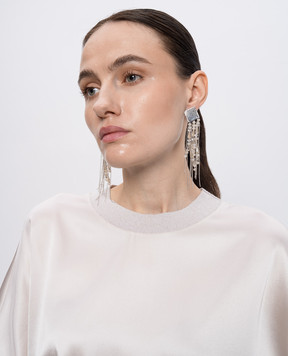 Peserico Earrings with beads and monil chain A35476C0CC613