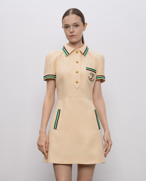 Valentino Beige wool and silk mini dress 7B3VAFN01CF