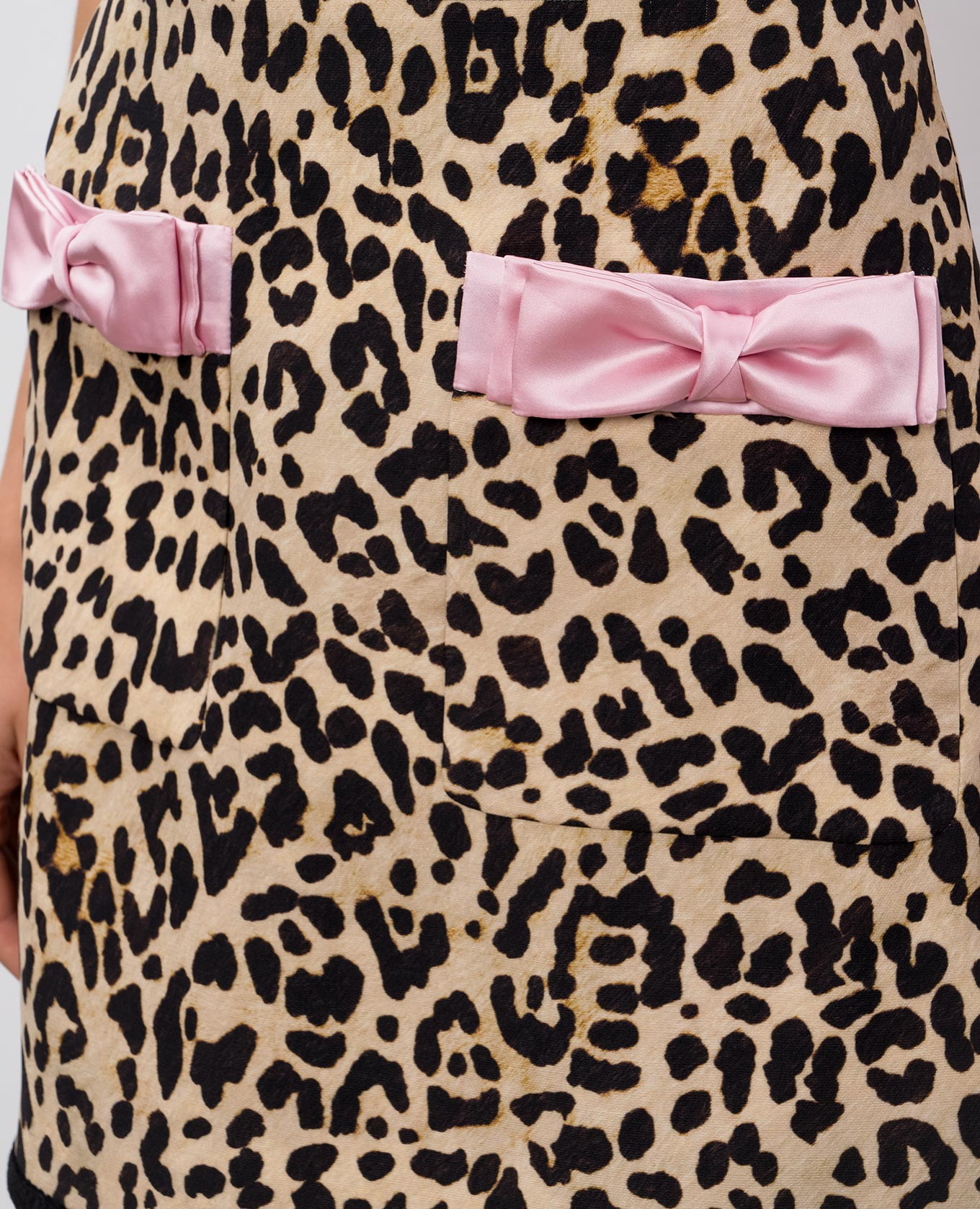 Beige wool and silk skirt with animal print Valentino 5