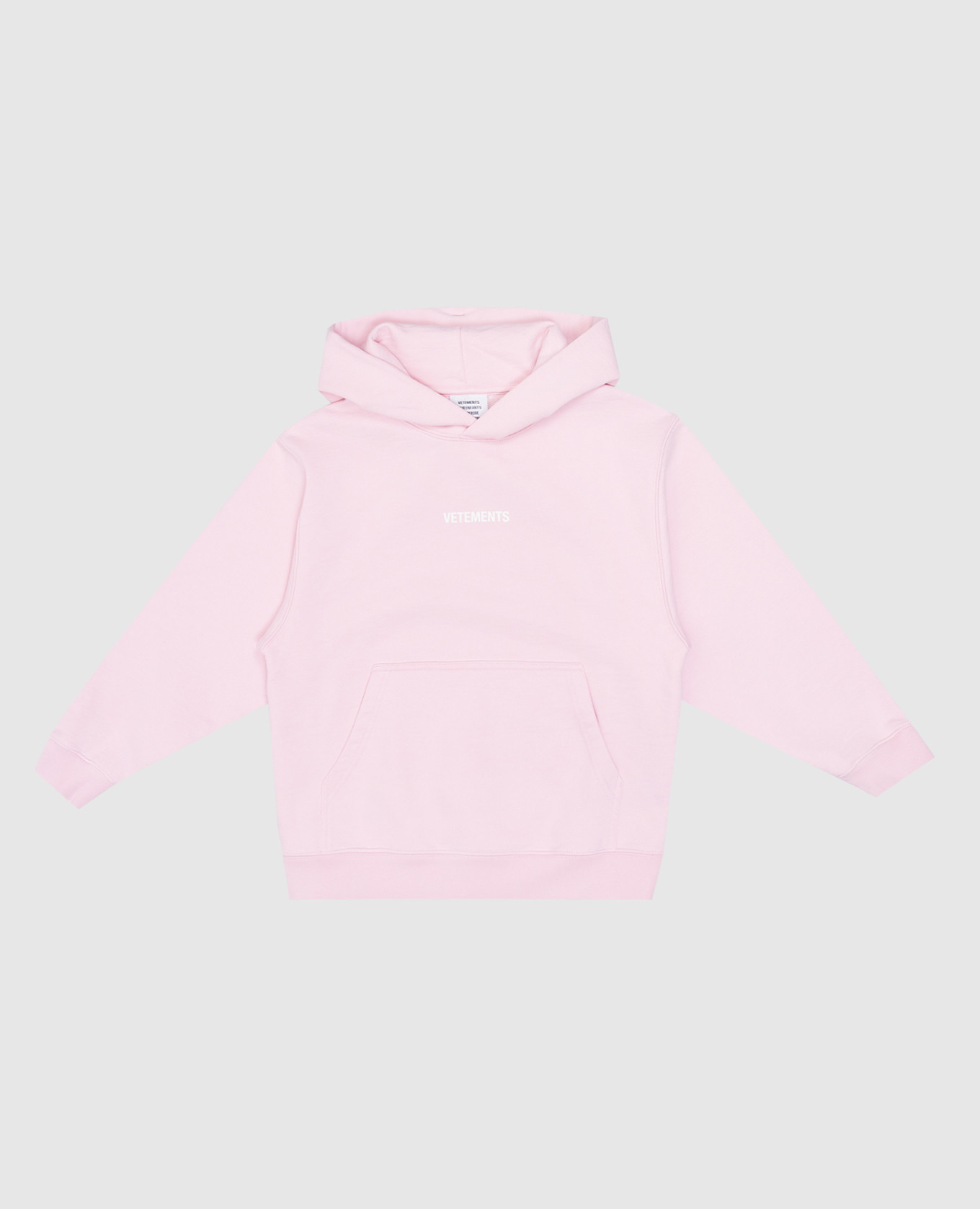 

Baby pink hoodie with logo print Vetements