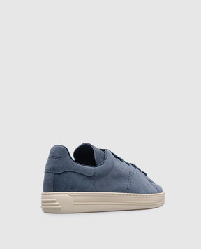 Tom Ford WARWICK blue suede sneakers J1507LCL423N