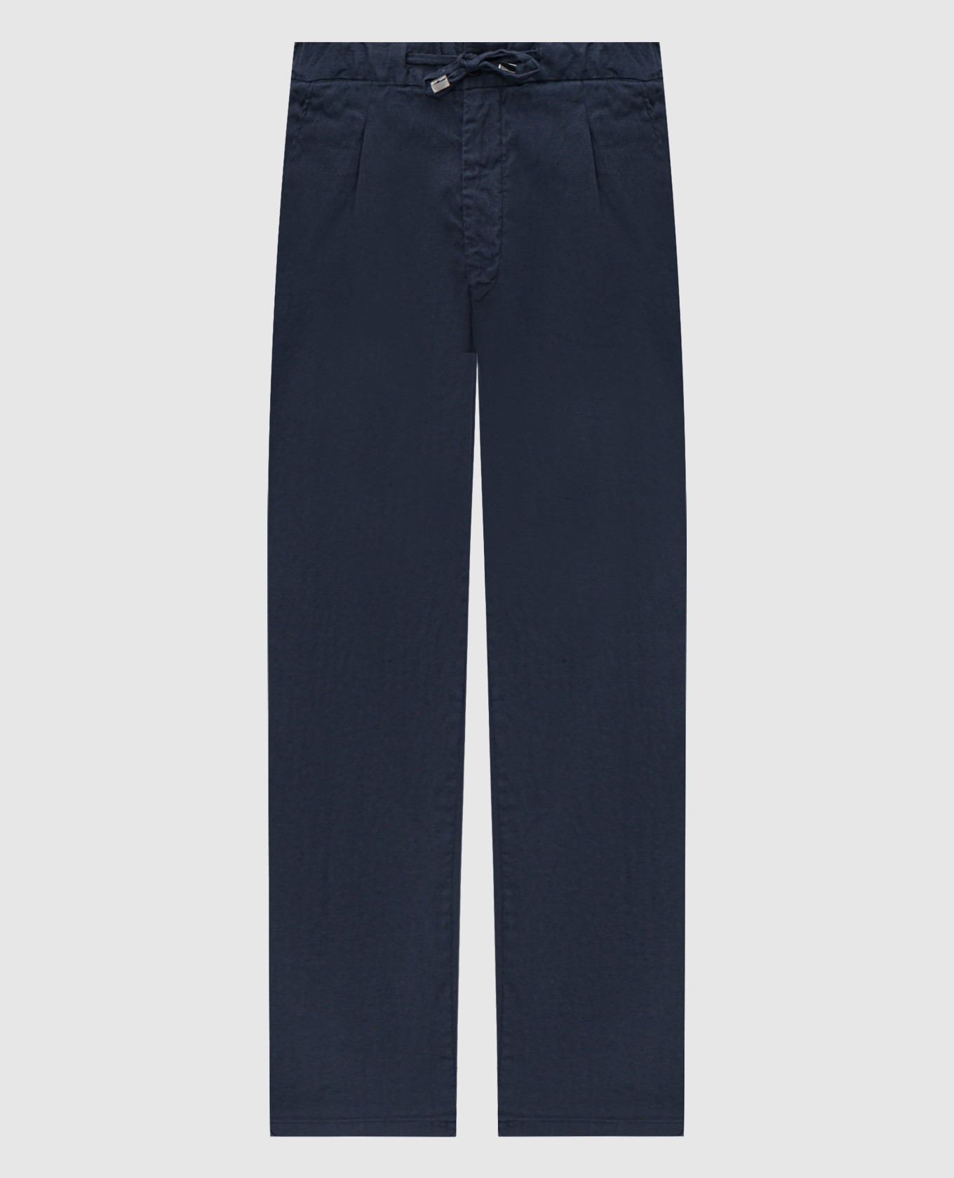 Blue linen pants Enrico Mandelli