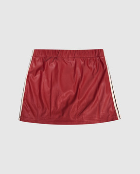 Palm Angels Children's red skirt with logo PGCU008F25FAB001612