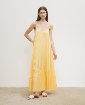 AERON Yellow satin dress IMOGEN IMOGEN