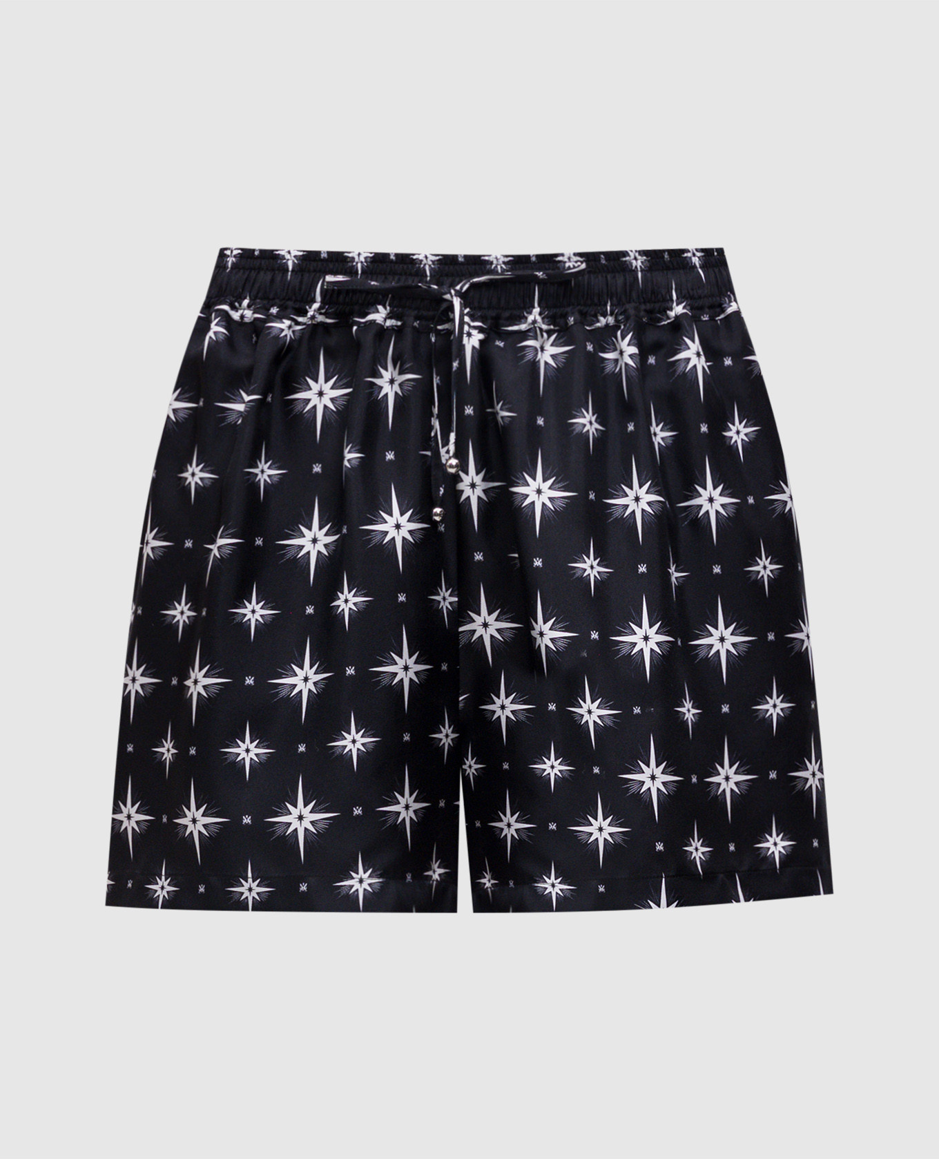

Black printed silk shorts AMIRI