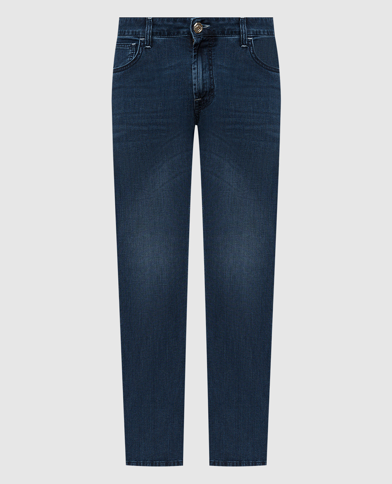 

Blue jeans with logo embroidery Stefano Ricci