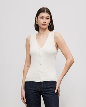 JOSEPH Beige vest with linen JF008278
