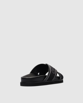 Off-White Black Cloud Criss Cross logo print combo flip flops OMIT007C99LEA001
