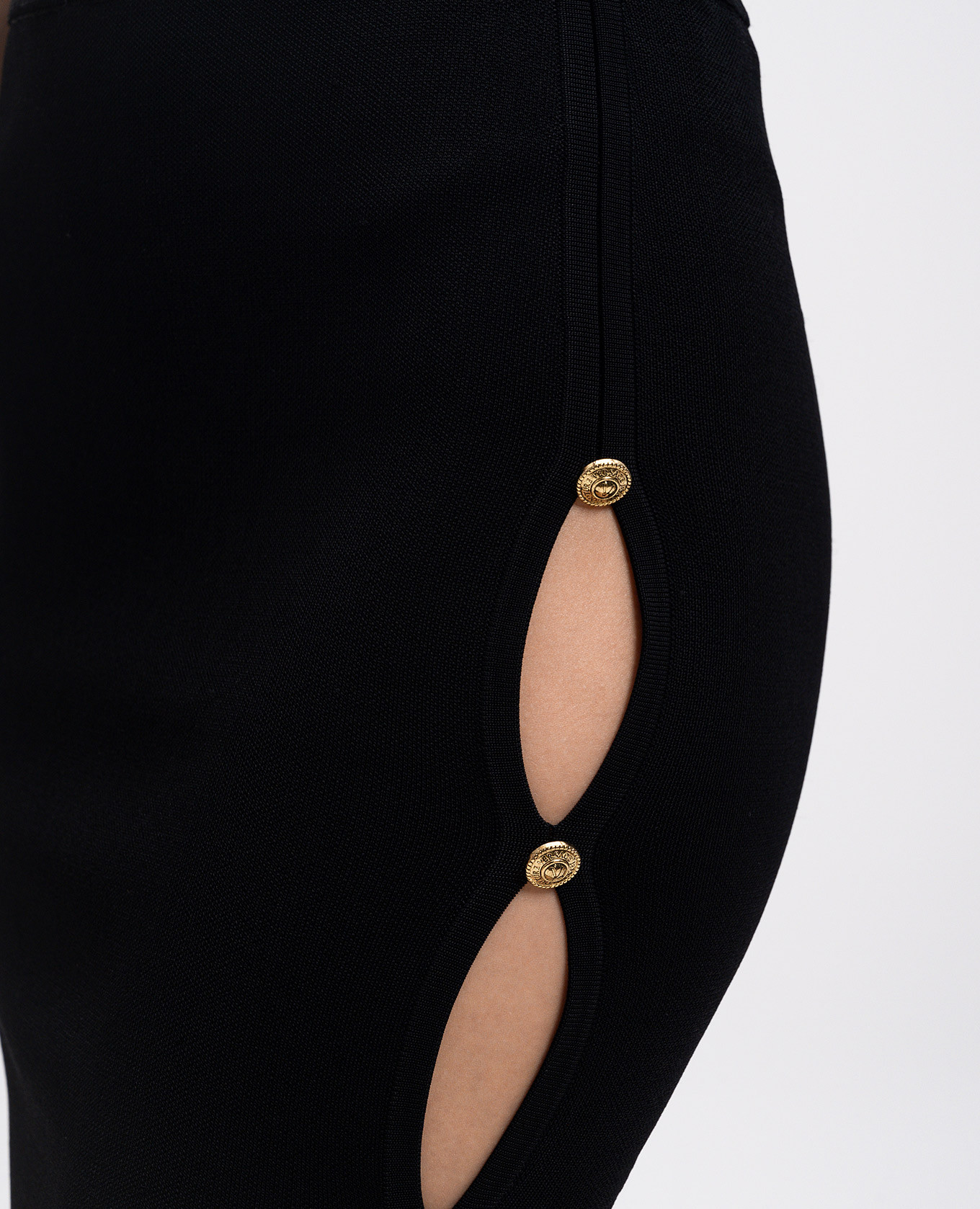 Black midi skirt with figure cuts Versace Jeans Couture 5