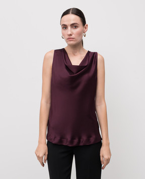 Twinset Burgundy top with logo 252TP2363