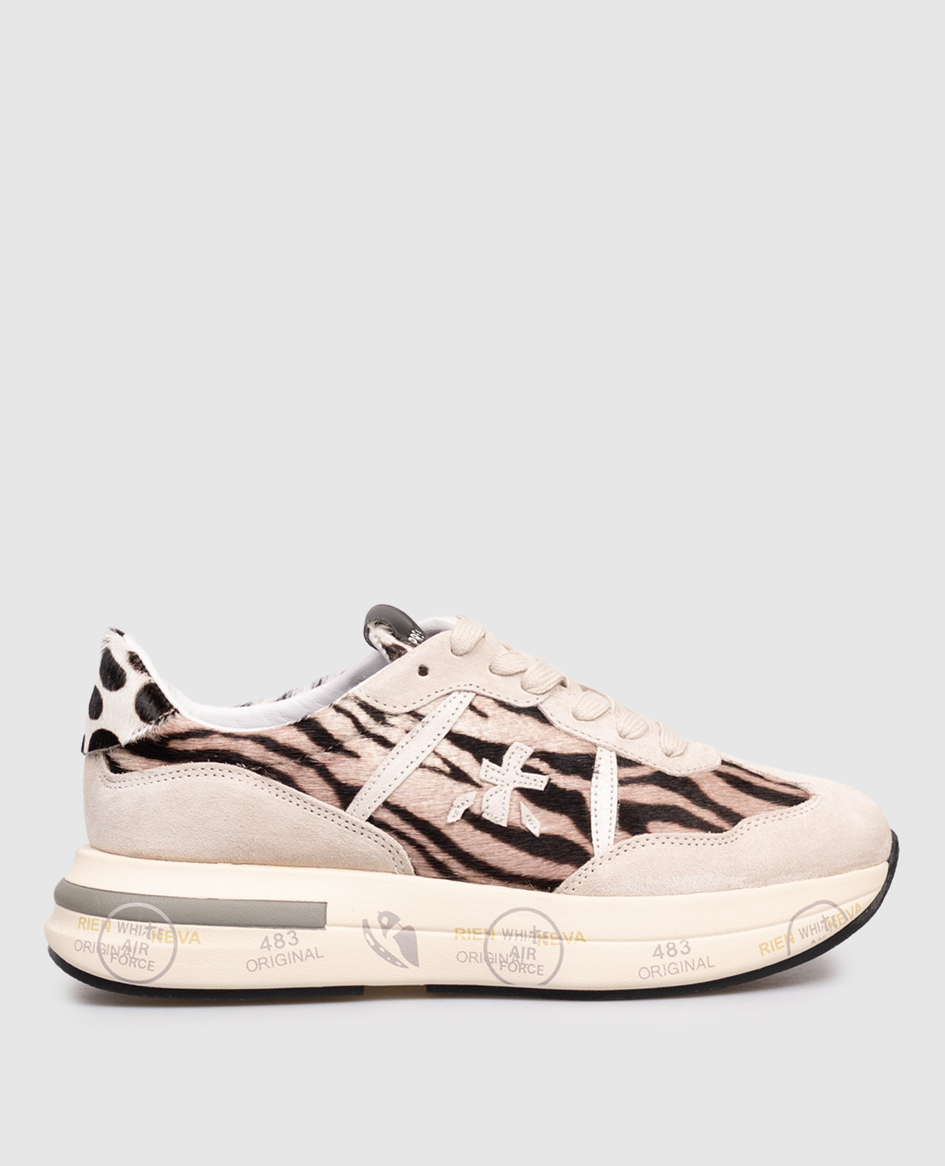Beige leather sneakers CASSIE Premiata