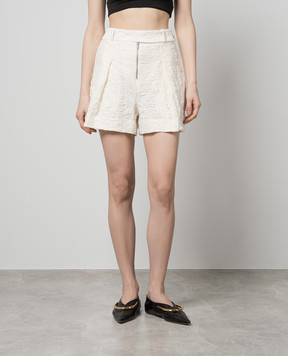 Jil Sander Beige shorts with a reaper effect J02MU0108J20138