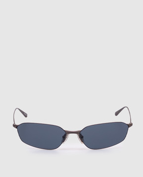 Balenciaga Gray Invisible Oval Sunglasses 812822T0005