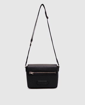 Tom Ford Black leather messenger bag with logo patch H0667LCL213S