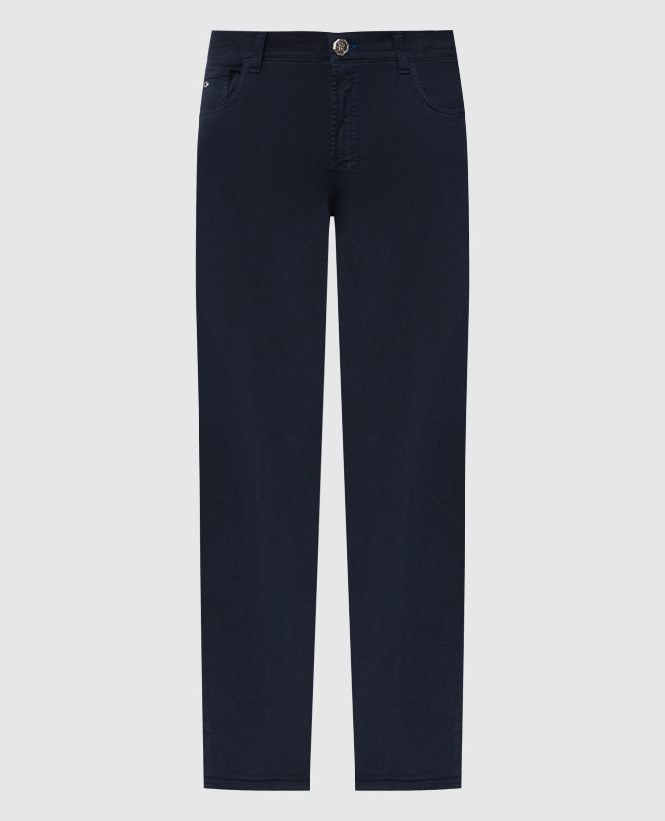 Blue jeans with logo Stefano Ricci